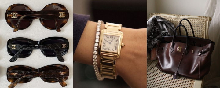 Vintage Luxury Accessories Sunglasses Watch Birkin Bag