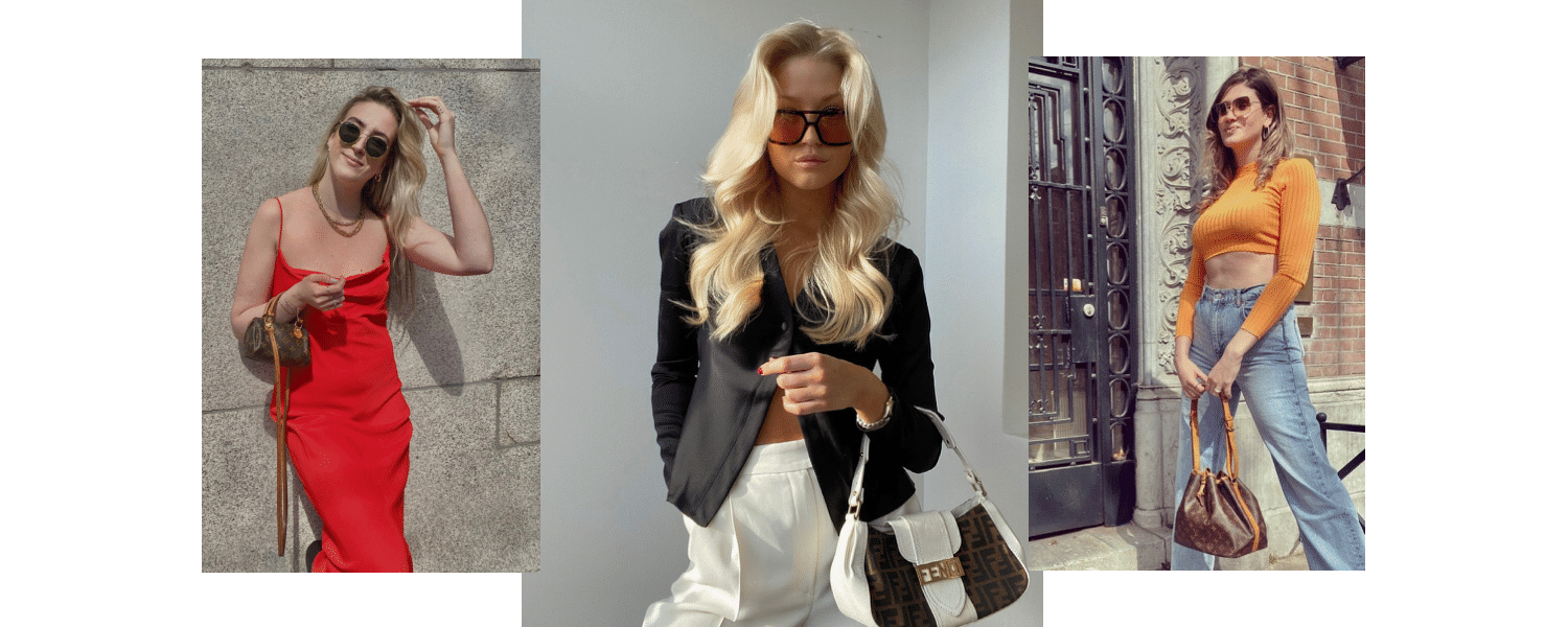 L'étoile Luxury Vintage Louis Vuitton Monogram Canvas Speedy Mini and Fendi handbag and Louis Vuitton Petit Noé