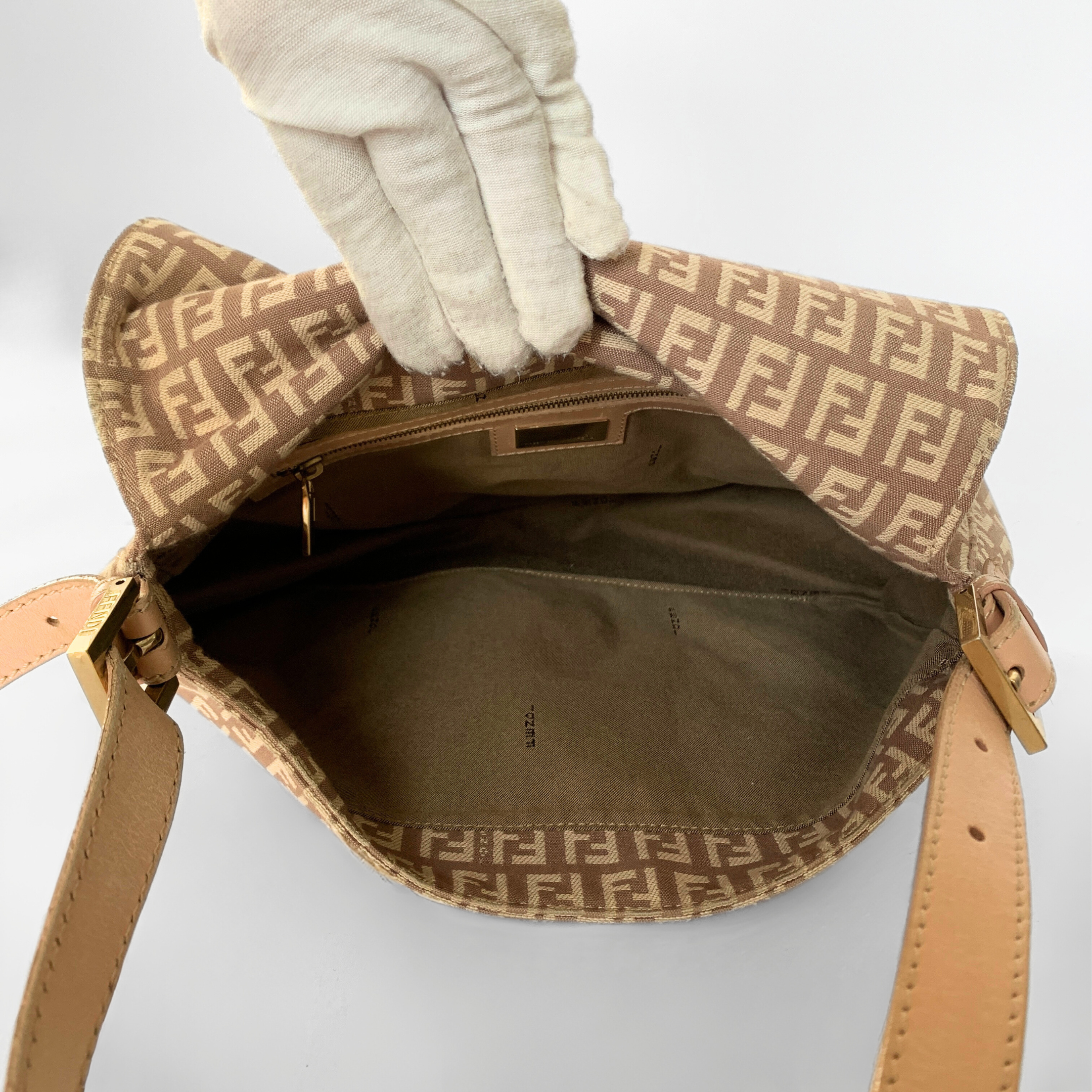 Fendi LS: Fendi Pochette Mamma Zucca Canvas - Shoulder bags - Etoile Luxury Vintage