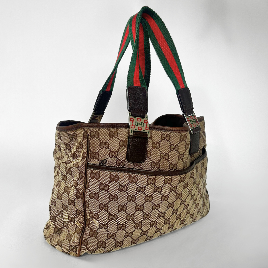 Gucci Gucci Supreme Sherry Tote Monogram Canvas - Handbags - Etoile Luxury Vintage