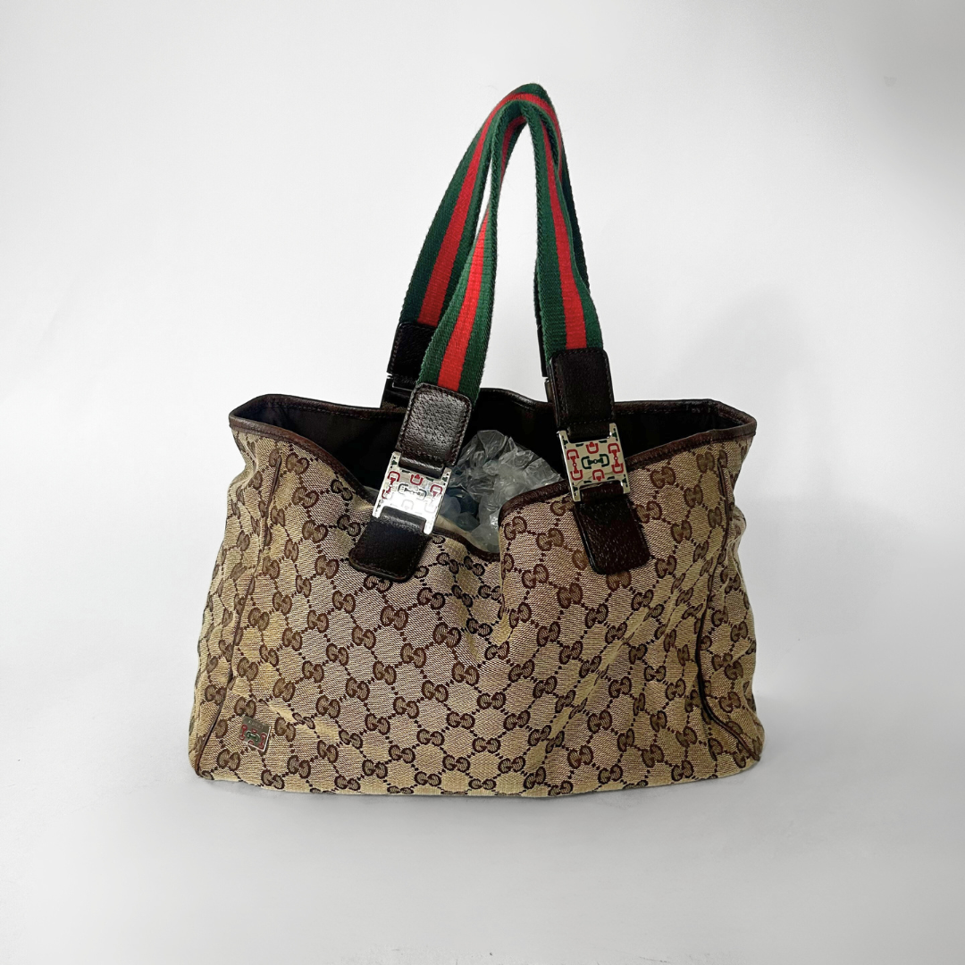 Gucci Gucci Supreme Sherry Tote Monogram Canvas - Handbags - Etoile Luxury Vintage