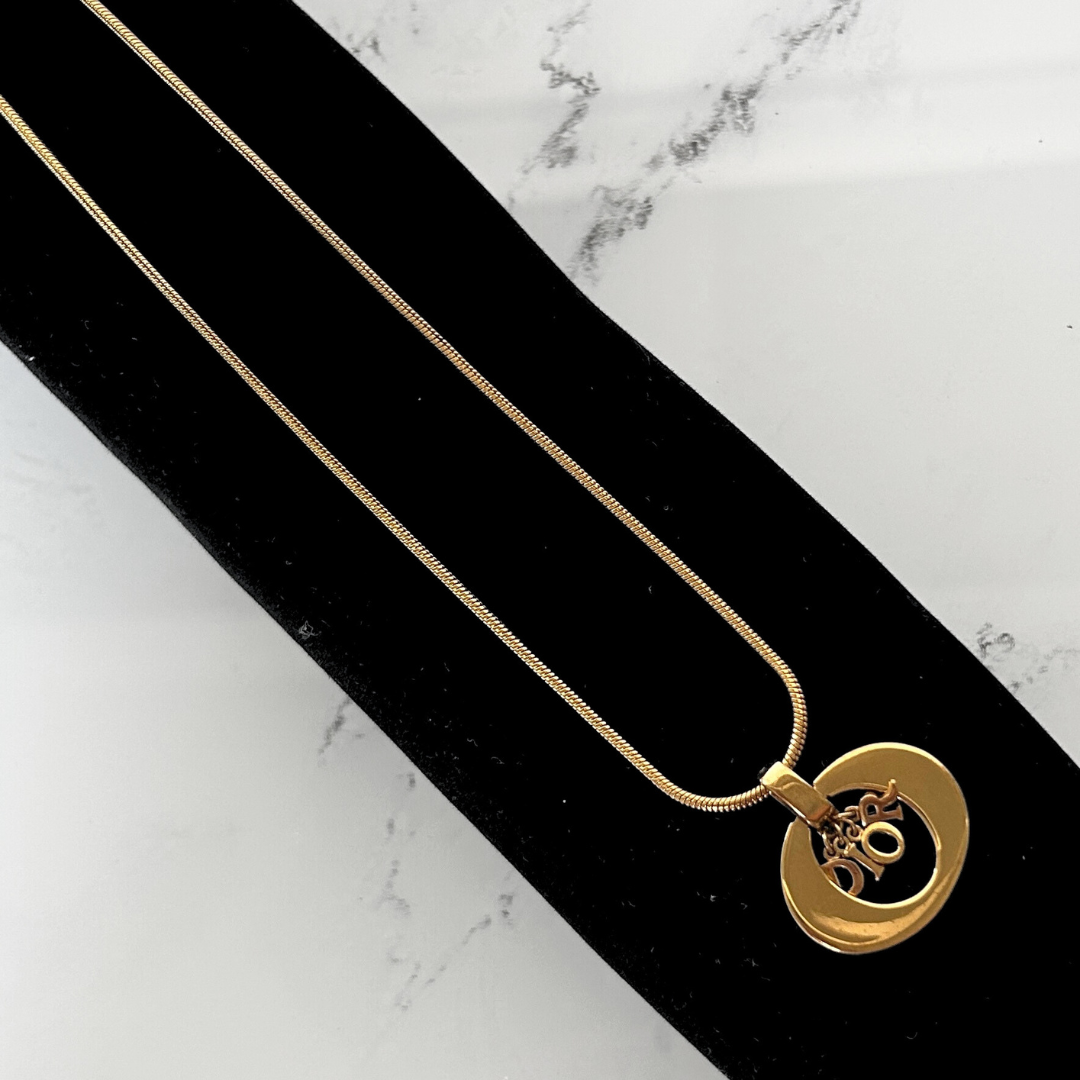 Dior Dior Necklace Gold Colored Metal - Jewelry - Etoile Luxury Vintage