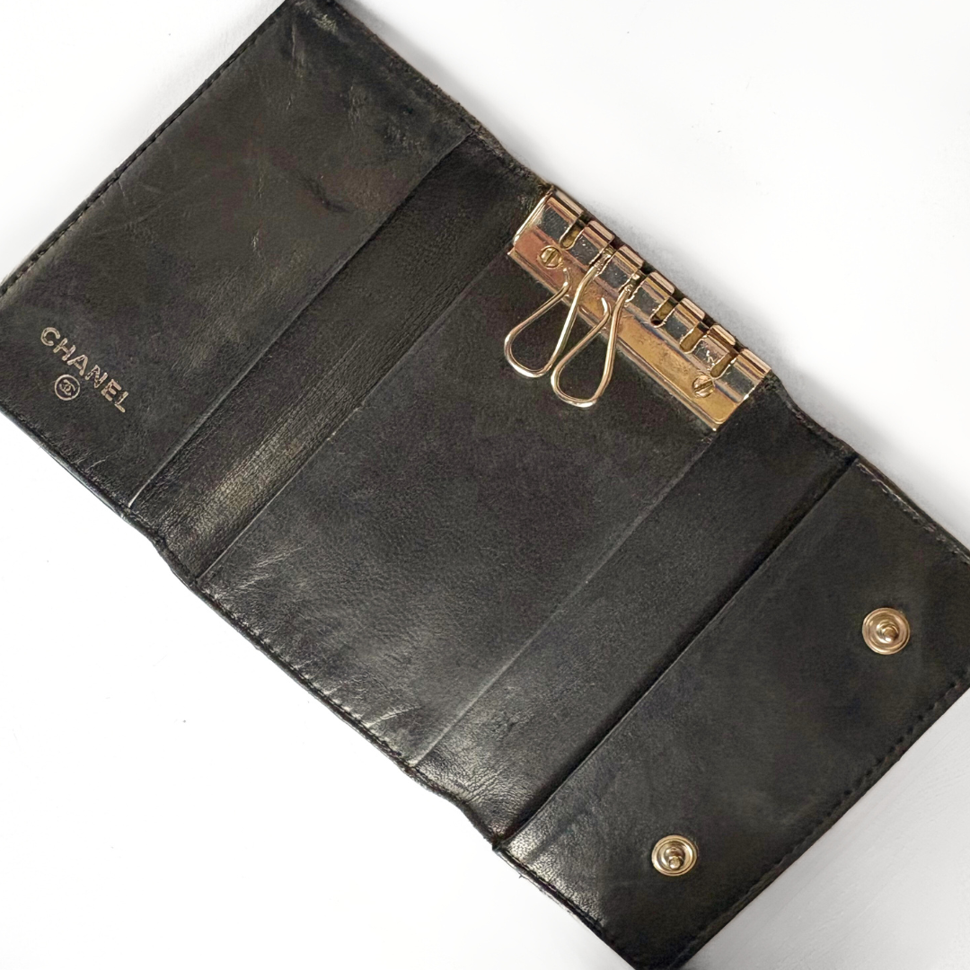 Chanel Chanel Key Holder Black Leather - Key holders - Etoile Luxury Vintage