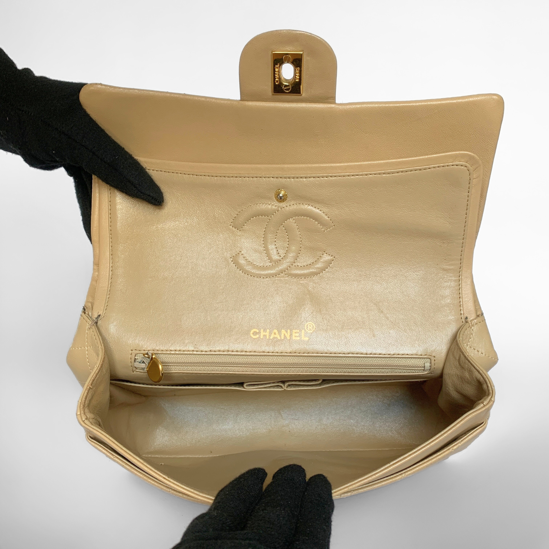 Chanel Chanel Classic Flap Bag Tall Lamsbkin Leather - Shoulder bags - Etoile Luxury Vintage