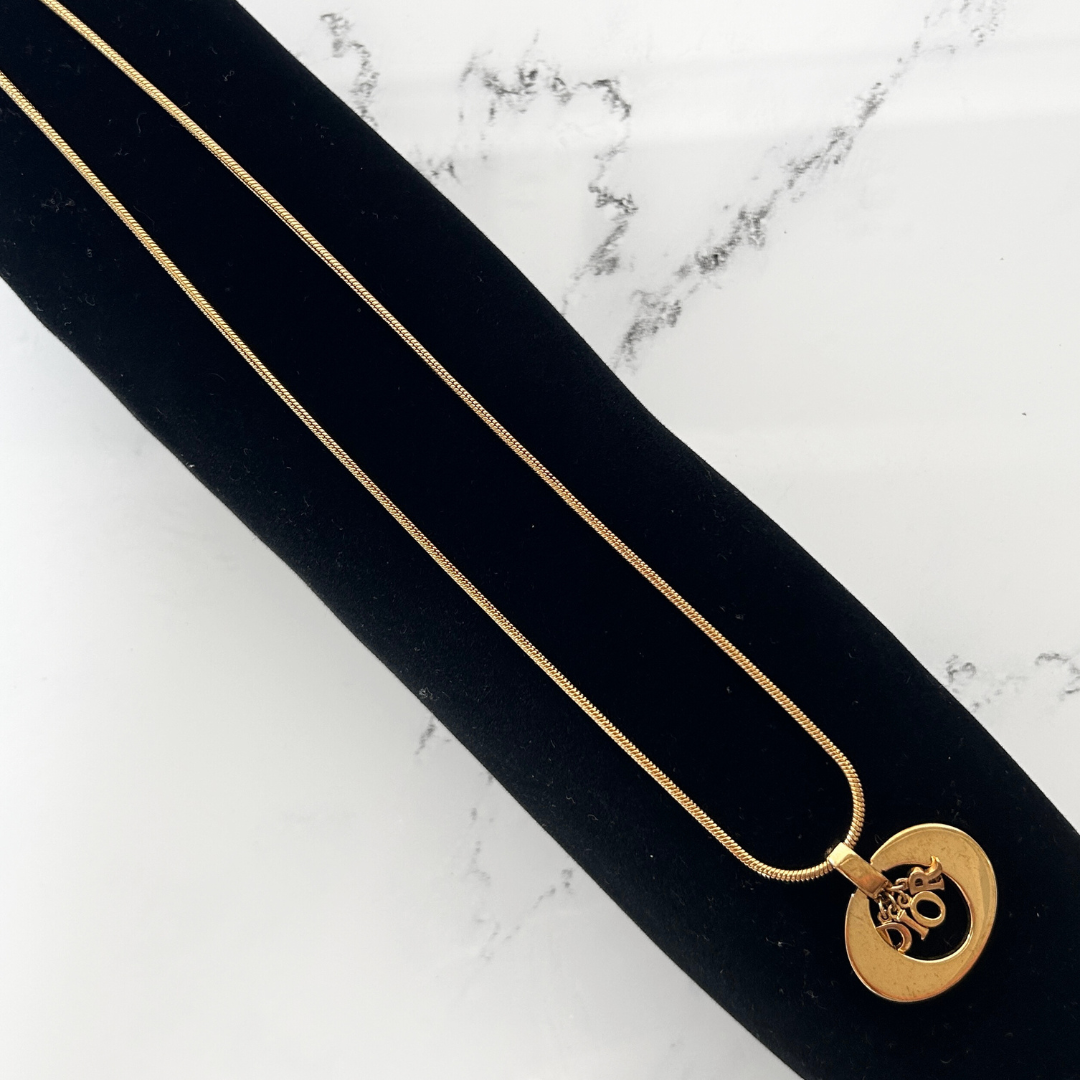 Dior Dior Necklace Gold Colored Metal - Jewelry - Etoile Luxury Vintage