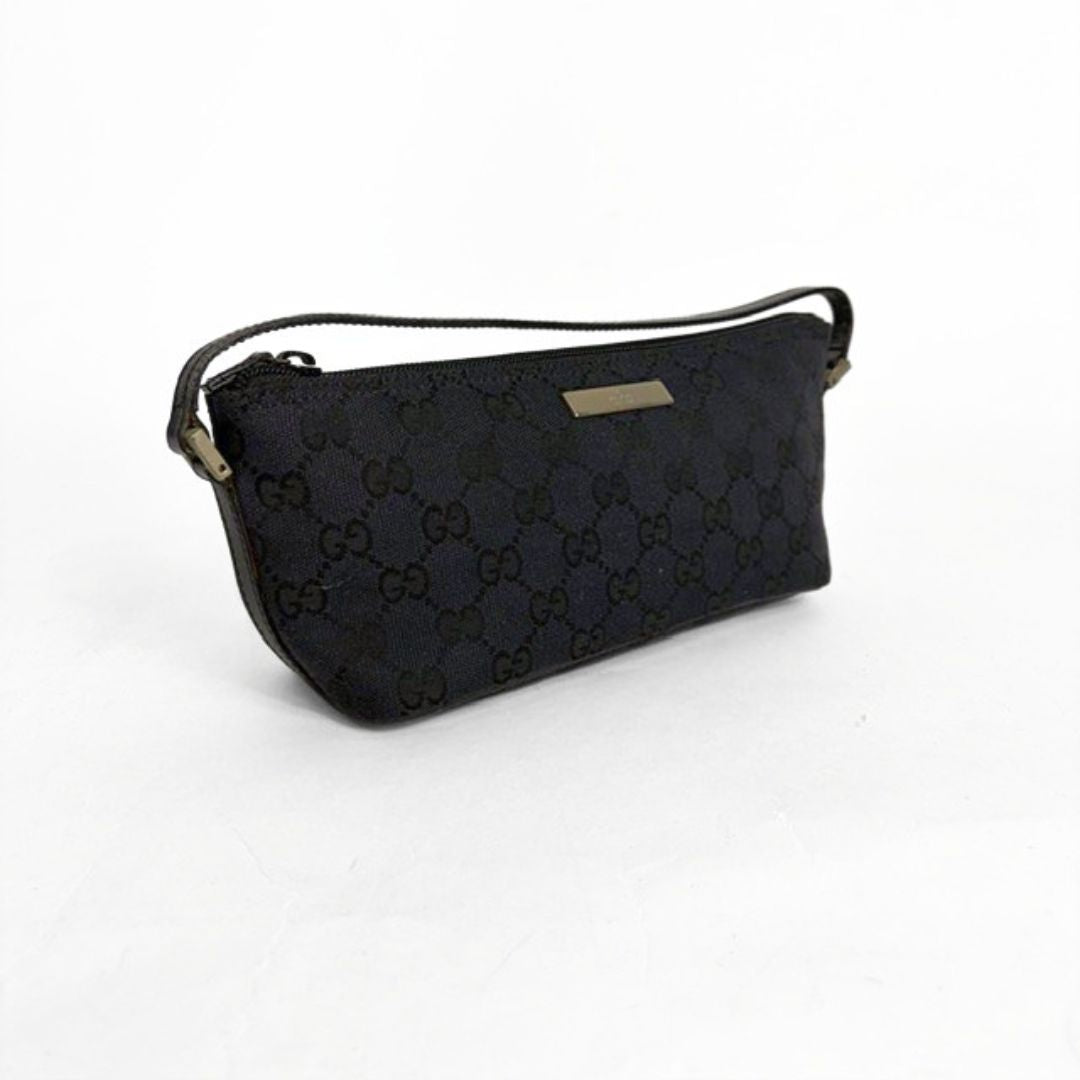 Gucci Black Boat Pochette Monogram