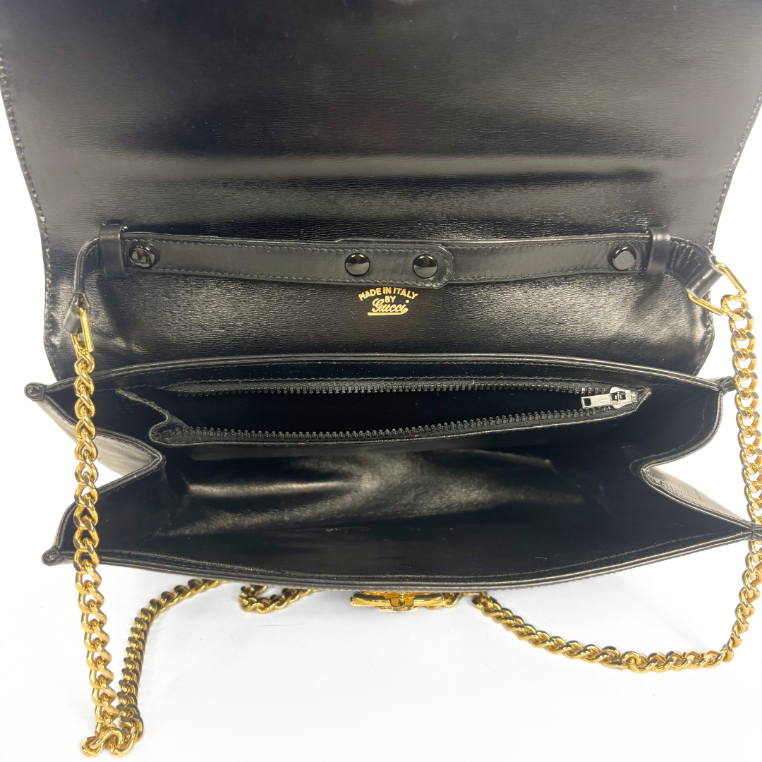 Black Gucci Leather Bag