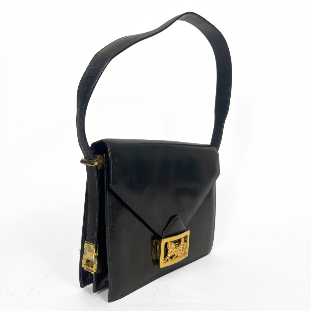 Celine Black leather shoulder bag