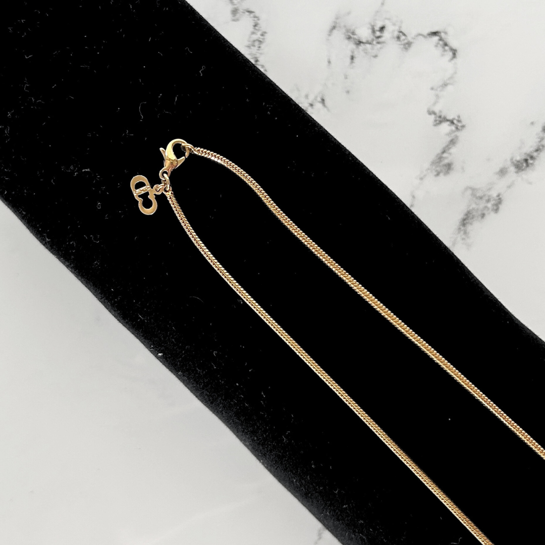 Dior Dior Necklace Gold Colored Metal - Jewelry - Etoile Luxury Vintage
