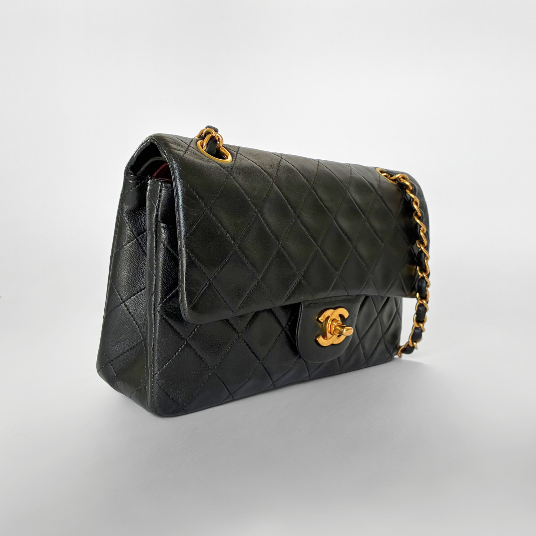 Chanel Chanel Classic Flap Bag Small Lambskin Leather - Shoulder bags - Etoile Luxury Vintage