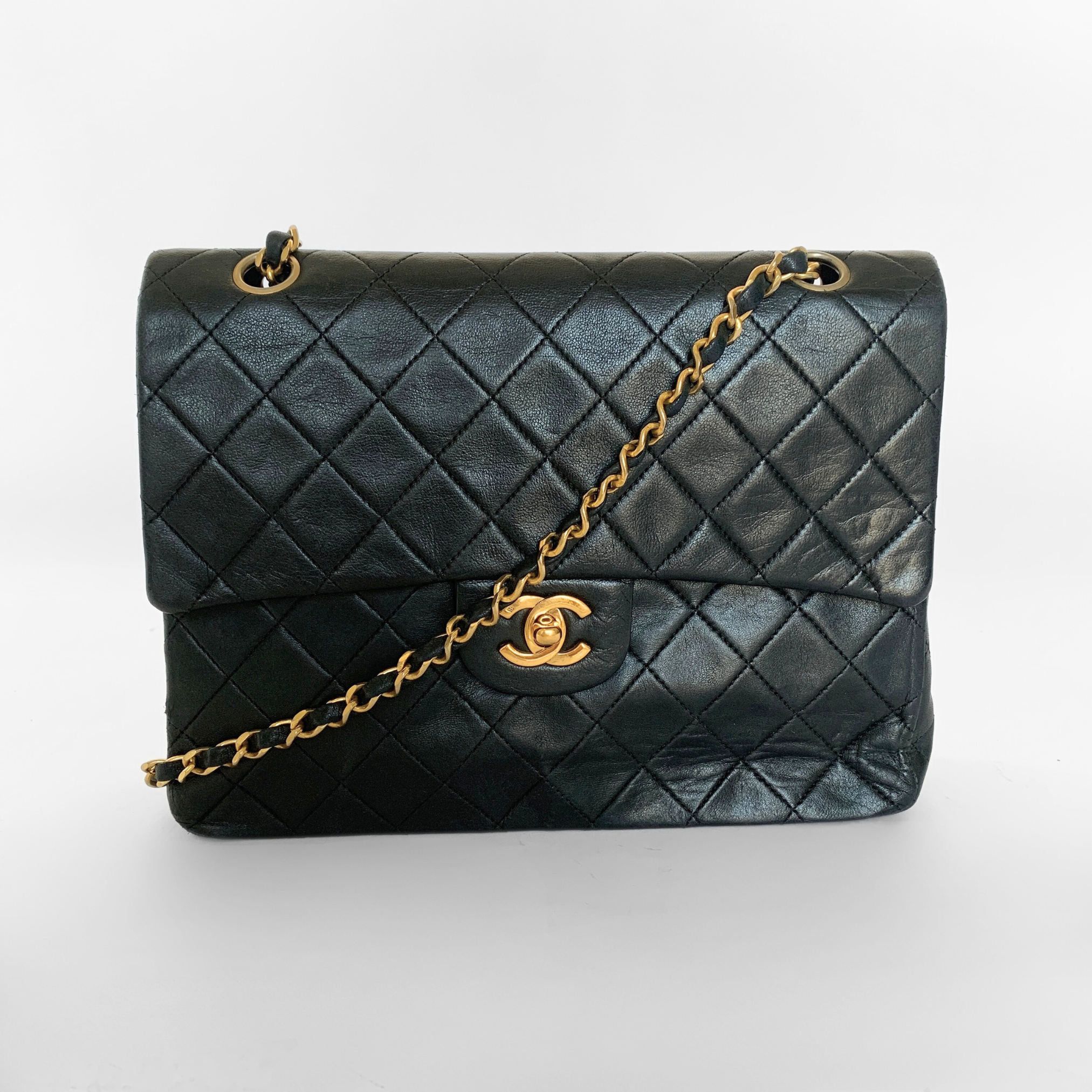 Chanel Chanel Classic Flap Bag Medium Tall Lambskin Leather - Shoulder bags - Etoile Luxury Vintage