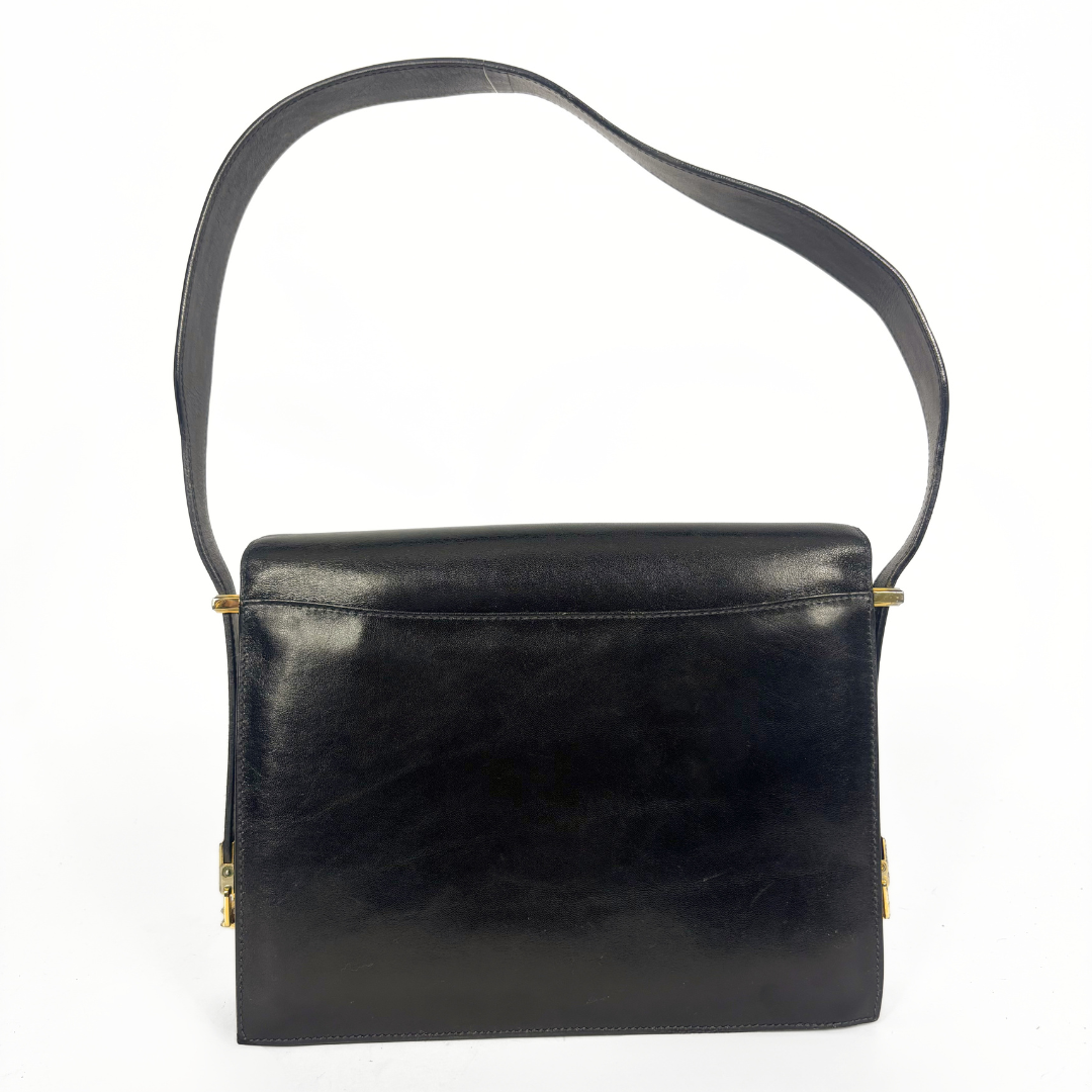 Celine Black leather shoulder bag