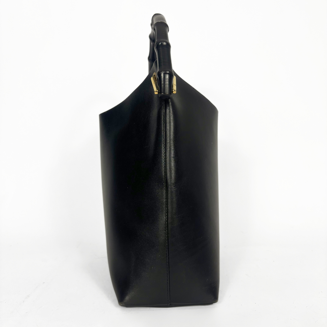 Gucci Leather Black Bamboo