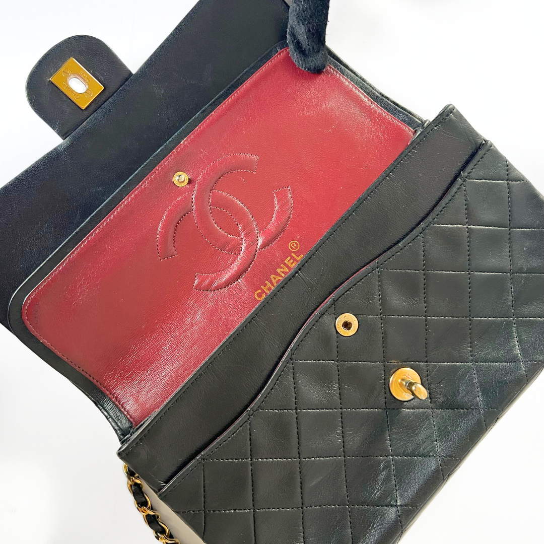 Chanel Chanel Classic Flap Bag Small Lambskin Leather - Shoulder bags - Etoile Luxury Vintage