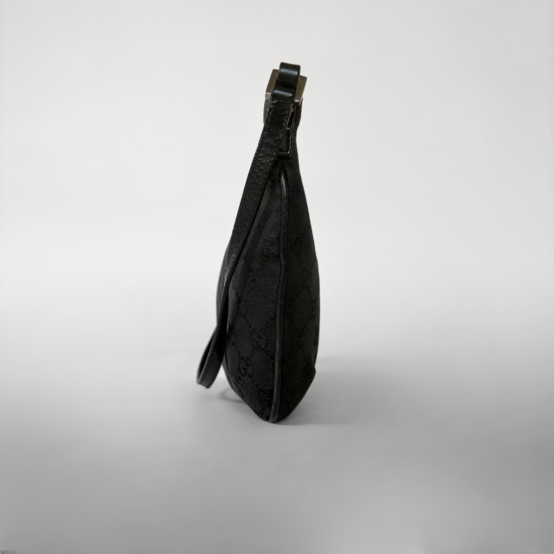 Gucci Gucci Shoulder Bag Black Canvas - Shoulder bags - Etoile Luxury Vintage
