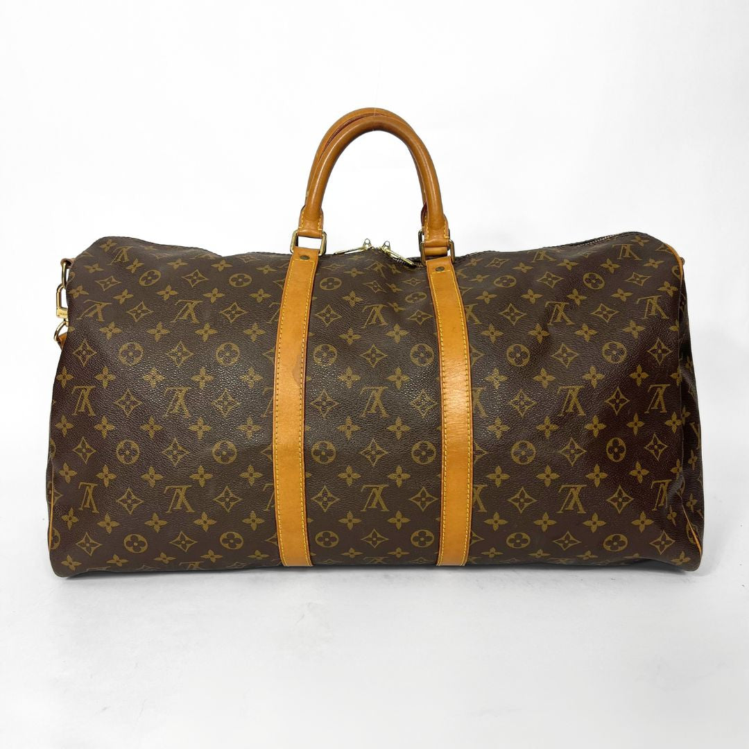 Louis Vuitton Louis Vuitton Keepall 55 Strap Monogram Canvas - Travel bags - Etoile Luxury Vintage