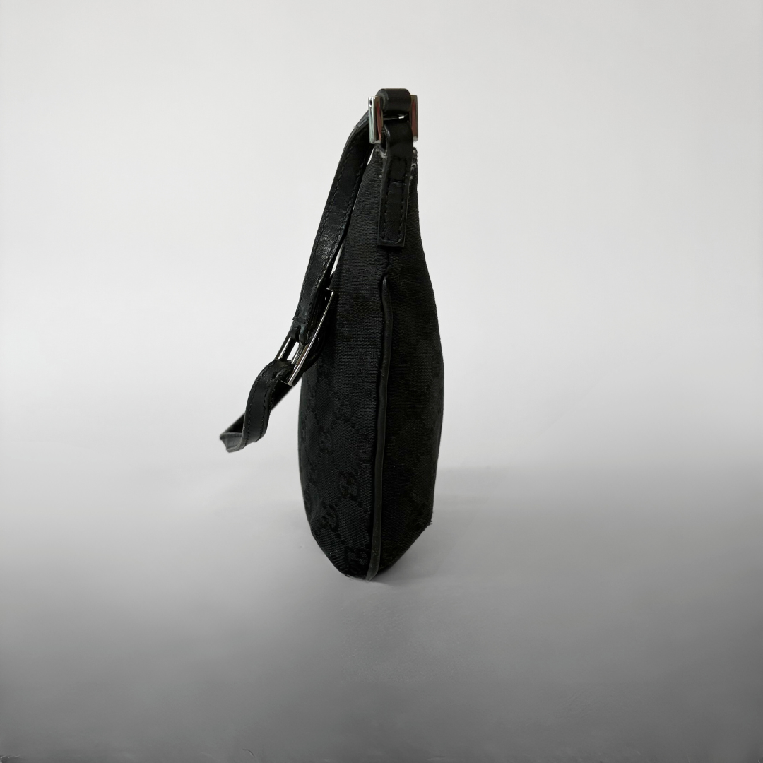 Gucci Gucci Shoulder Bag Black Canvas - Shoulder bags - Etoile Luxury Vintage