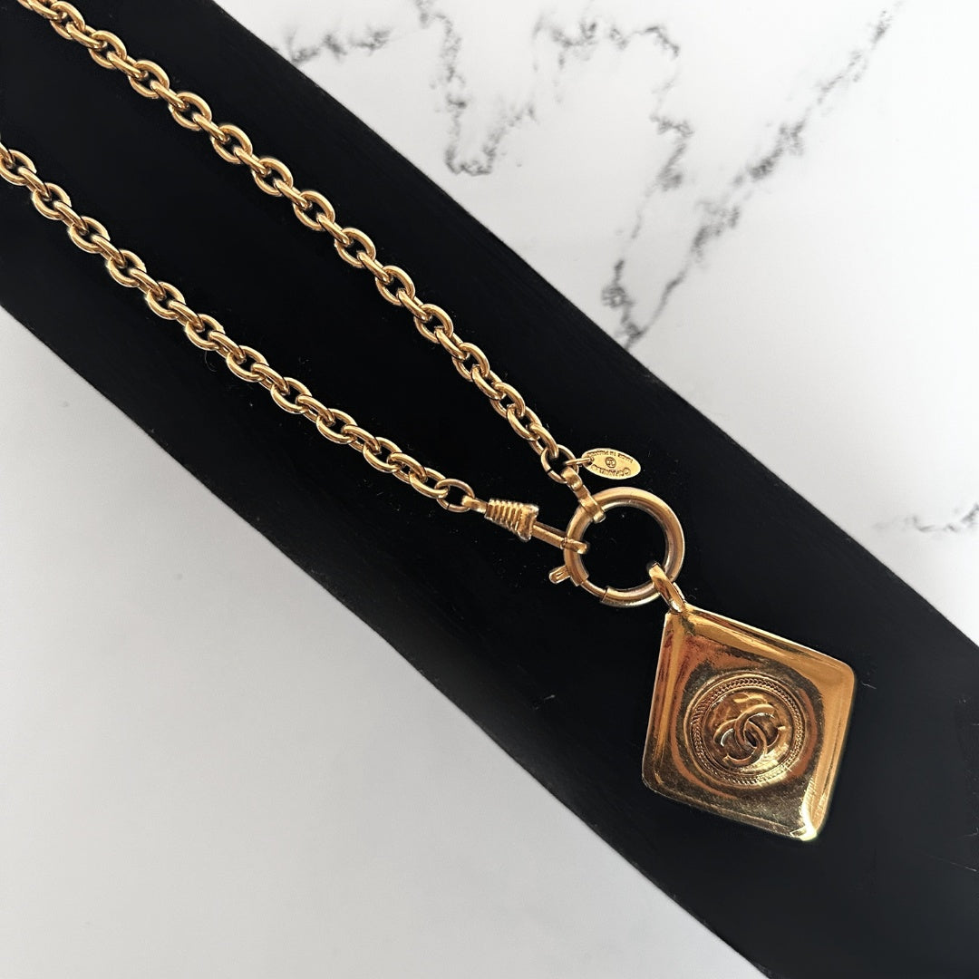 Chanel Chanel CC Necklace Gold Plated - Necklaces - Etoile Luxury Vintage
