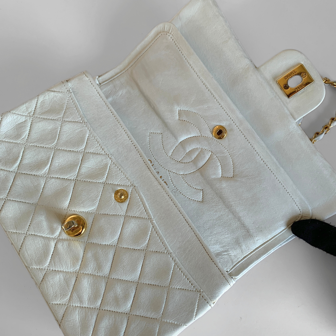 Chanel Chanel Classic Flap Bag Small Lambskin Leather - Shoulder bags - Etoile Luxury Vintage