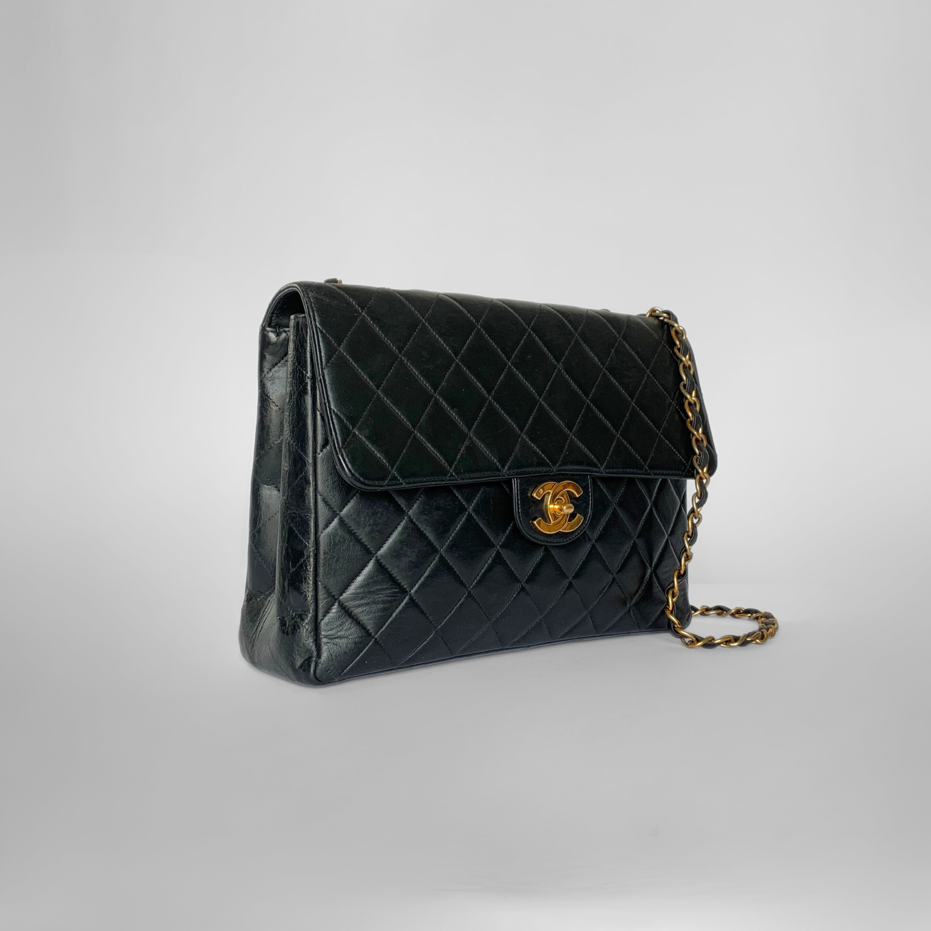 Chanel Chanel Classic Flap Bag Maxi Lambskin Leather - Crossbody bags - Etoile Luxury Vintage