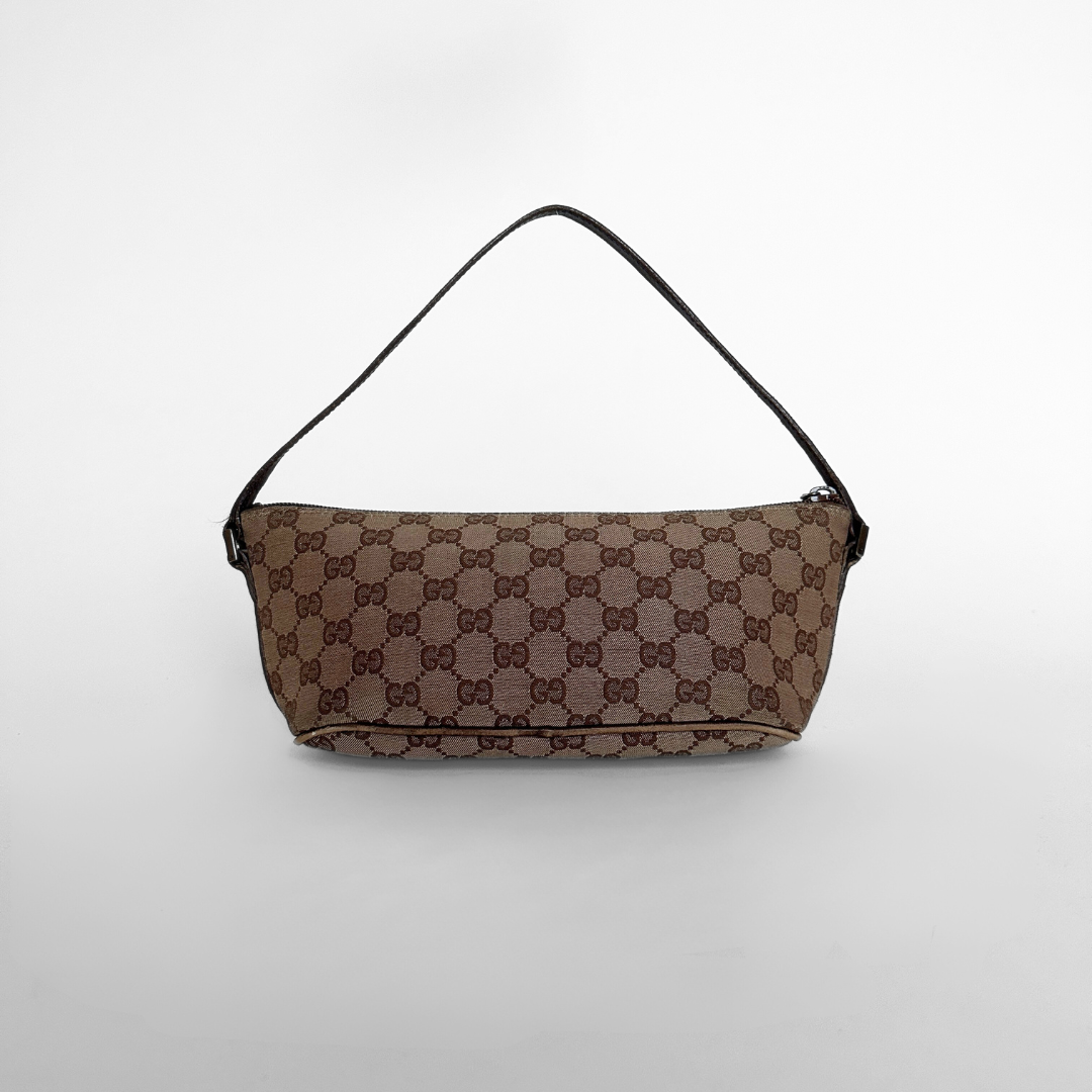 Gucci LS: Gucci Boat Pochette Monogram Canvas - Handbags - Etoile Luxury Vintage