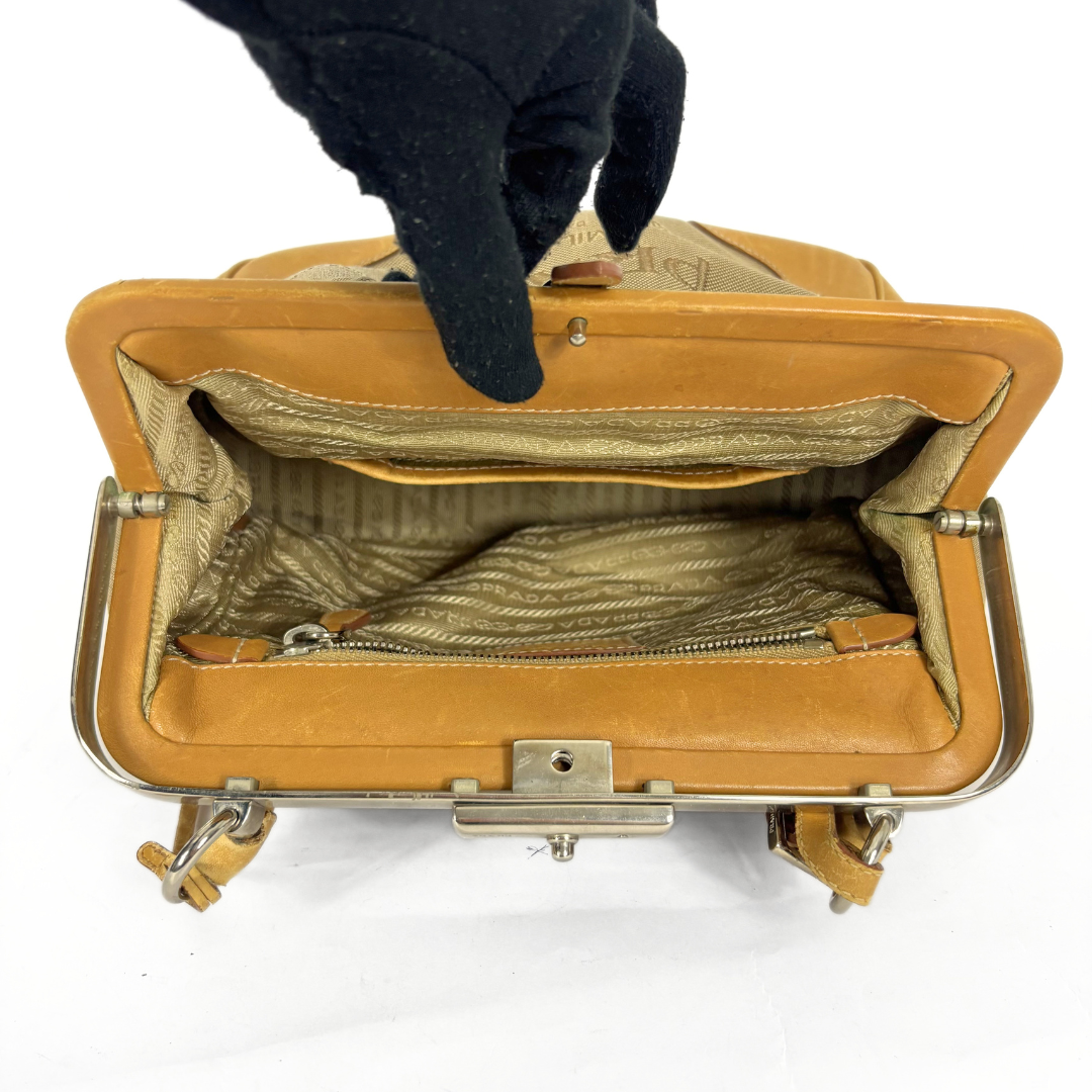 Prada Camel Lady's Shoulder Bag