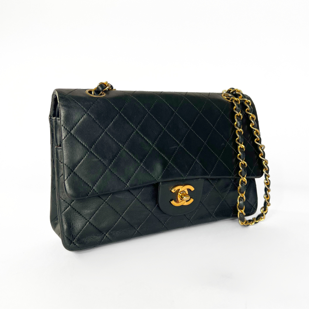 Chanel Chanel Classic Flap Bag Small Lambskin Leather - Shoulder bags - Etoile Luxury Vintage