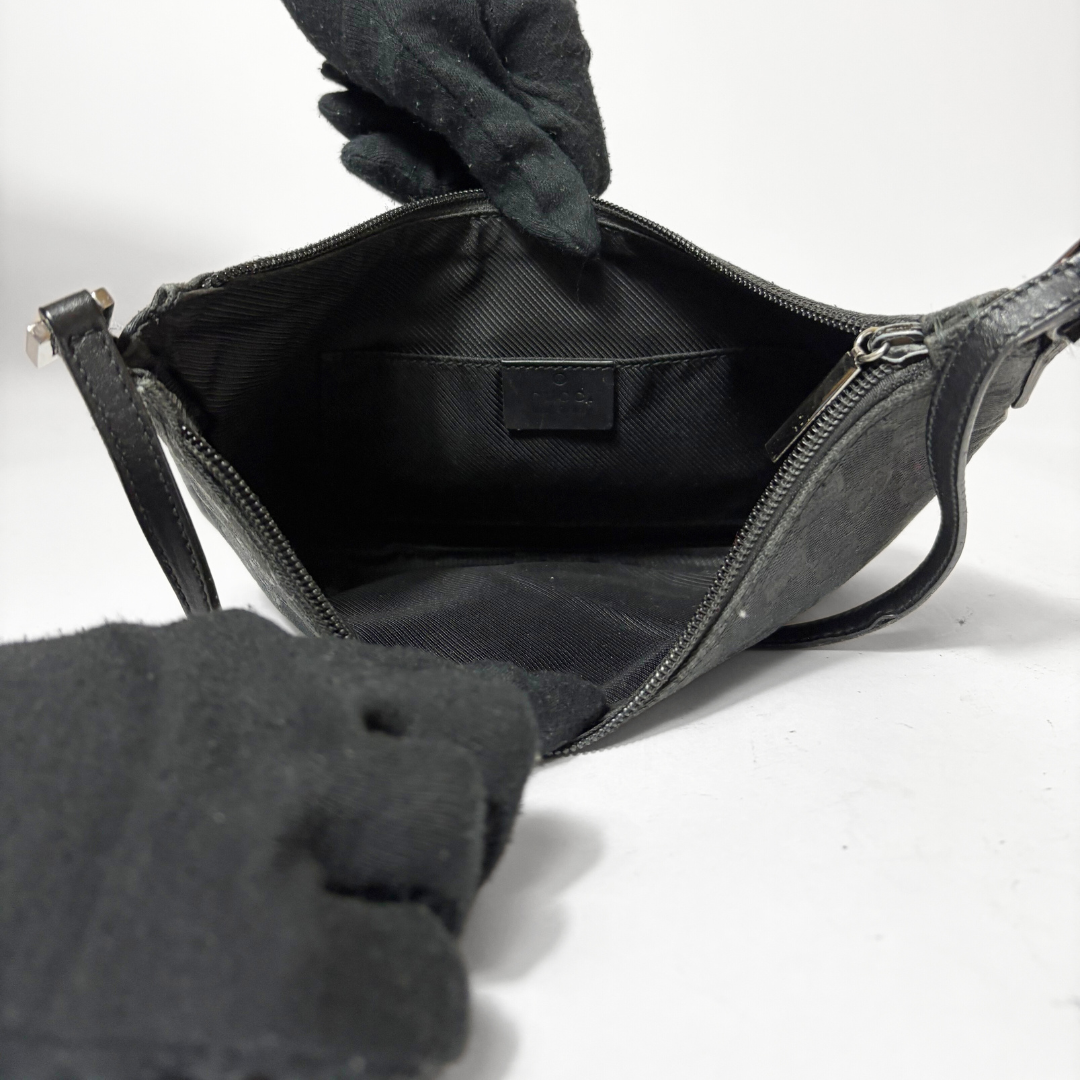 Gucci Gucci Shoulder Bag Black Canvas - Shoulder bags - Etoile Luxury Vintage