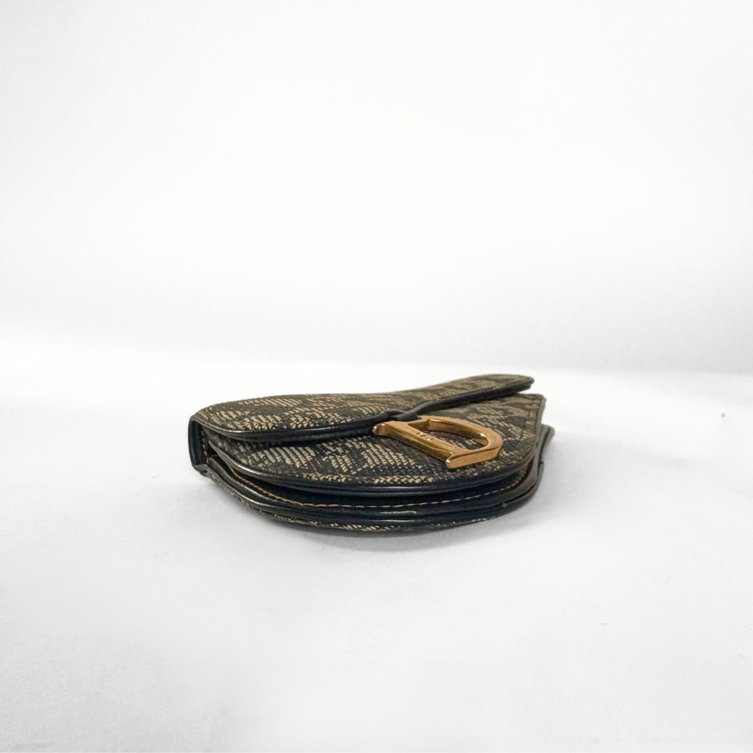 Dior Dior Saddle Wallet Oblique Canvas - Wallets - Etoile Luxury Vintage