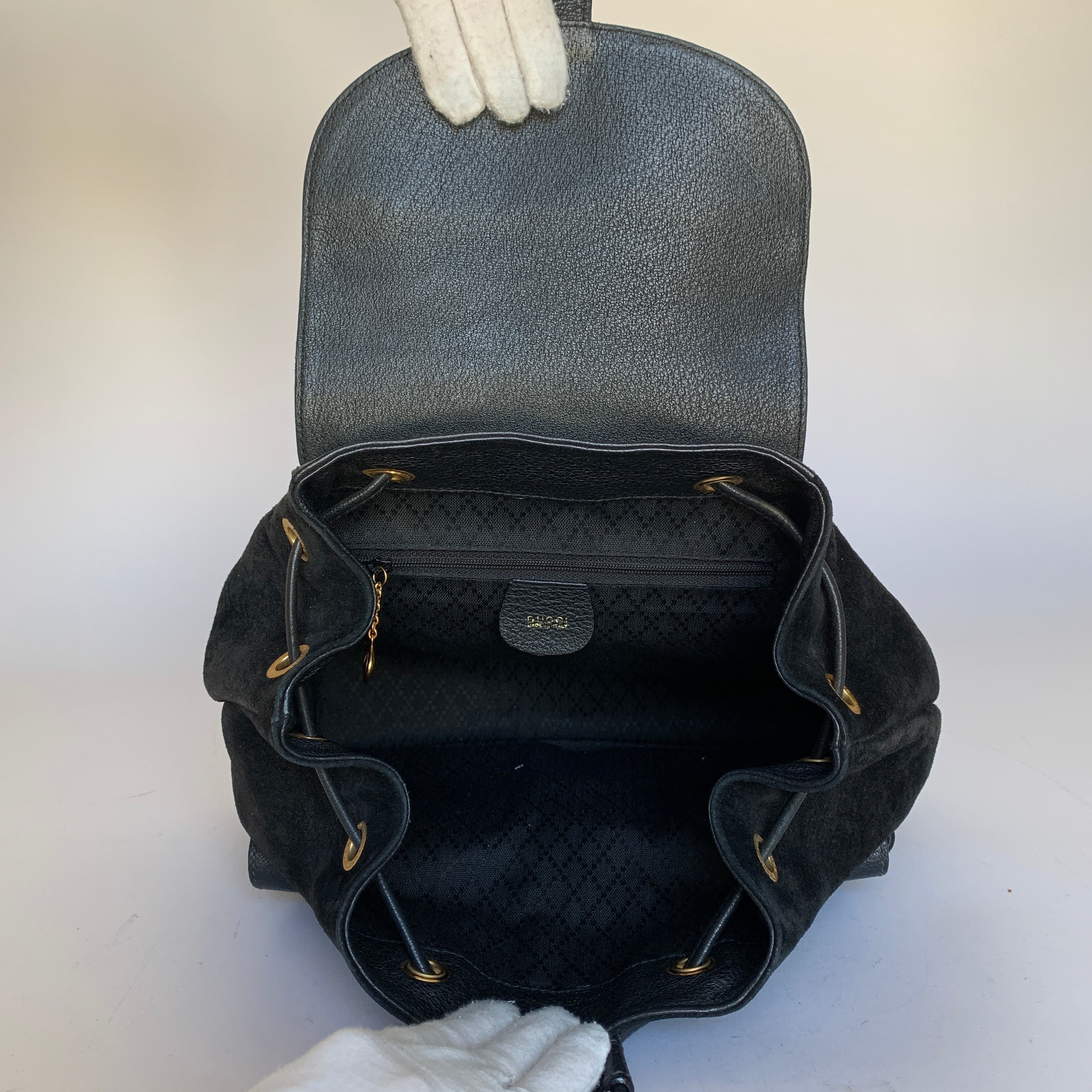 Gucci Gucci Bamboo Backpack Large Suede Leather - Backpacks - Etoile Luxury Vintage