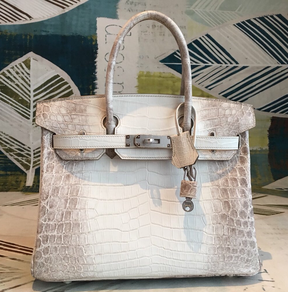 Hermes Birkin 30 Bag In Himalaya Niloticus Crocodile Skin
