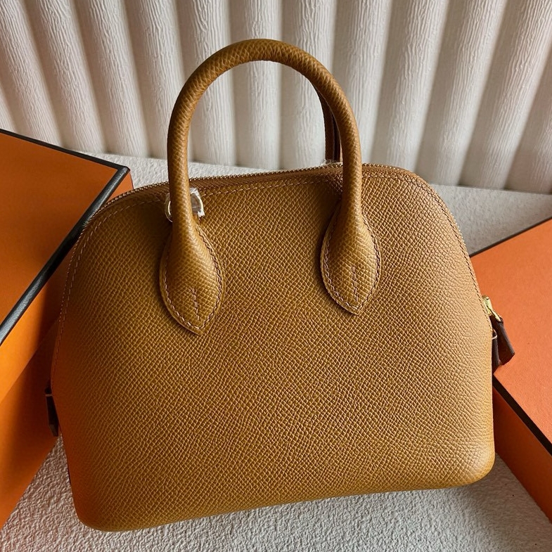Hermes Bolide 1923 Mini Handmade Bag in Sesame Epsom Calfskin